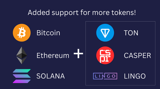 Track More Coins with Akis! (TON, CSPR, LINGO)