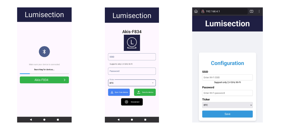 Akis connecto to wifi android app or browser